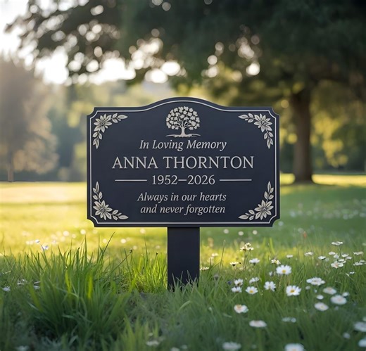 Custom Memorial Tree Plaque: Personalized Tree Sign With Stake - Etsy