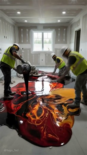 Epoxy Flooring In Kitchen Room, AI Prompt Below 👇 #epoxy #interiordesign #kitchen