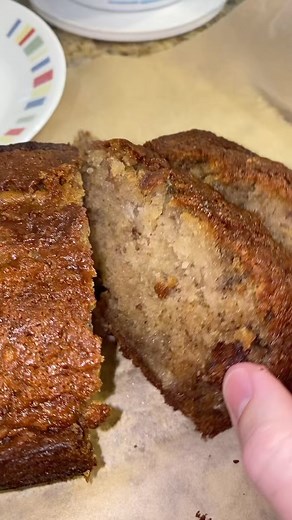 Sarah marie on Instagram: "Banana bread 3 ripe bananas mashed 1/2c (one stick) melted butter 2 eggs 1/2c white sugar 1/2c brown sugar 1/2c milk 1 tsp vanilla 1 tsp baking powder 1 tsp baking soda 1 and 1/2 c flour 1/4 tsp cinnamon 1/4 tsp salt Spray one loaf pan Bake 355 for 50-55mins until a toothpick comes out clean. Makes one loaf! #banana #bread #bananabread #fall #fallrecipes #fyp #foryou #easyrecipes #recipe #recipeshare #foryourpage #easy #baking #bakingrecipes"