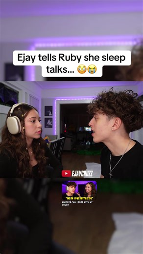 Ejay tells Ruby she sleep talks in his recent youtube video 😭 #fyp #viral #ejaycruzz #rubycorona