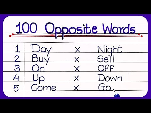 Opposite Words / 100 Opposite Words / Opposite Words for Kids / Opposite Words In English / opposite