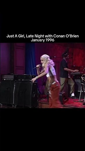 In January 1996, we made our major network debut on Late Night with Conan O’Brien with “Just A Girl”