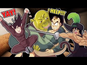 Three Saiyans Play Five Nights at Shrek's Hotel 2