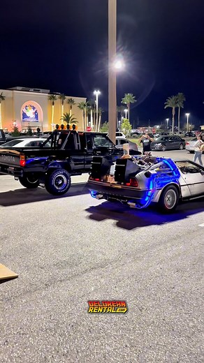 4.5K views · 5.4K reactions | Marty McFly and Doc Brown spotted hanging out with Delorean Time Machine and McFly Toyota 4x4! GREAT SCOTT #backtothefuture #bttf #delorean #80s #deloreanrental | Delorean Rental | Facebook