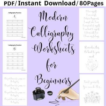 Modern Calligraphy Worksheets For Beginners