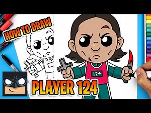 How to Draw Player 124 | Squid Game - Videos For Kids