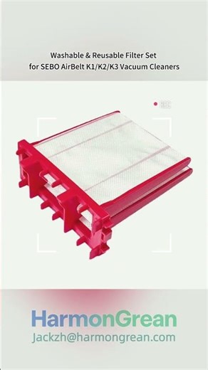 Washable & Reusable Filter Set for SEBO AirBelt K1K2K3 Vacuum Cleaners