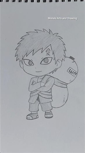 Gaara(chibi)#drawing #anime sketch#art #naruto #viral #trending #shorts