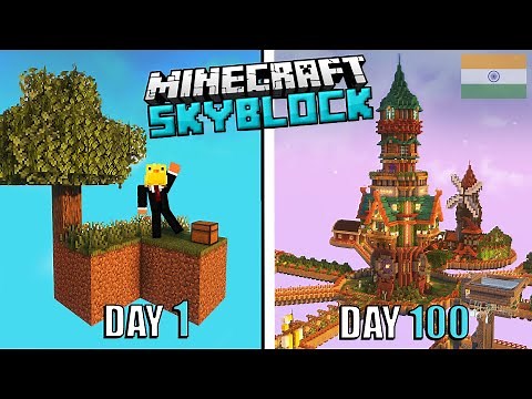 I Survived 100 Days in SKYBLOCK Minecraft!