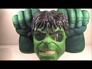 The Incredible Hulk Power Glow Mask & Hulk Smash Hands Movie Role Play Toy Review