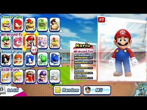 Mario & Sonic at the London 2012 Olympic Games - Discus Throw (All Characters)
