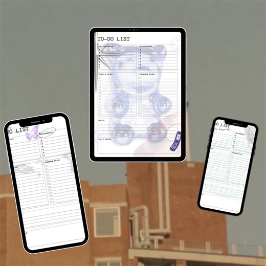 Y2K 美的 To-Do リスト バンドル | 印刷可能な日次・週次タスク テンプレート | ソフトミニマル プランナー PDF   Canva 編集可能リンク (A4   US レター) - Etsy 日本