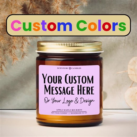 Custom Message Soy Candle – Personalized Gift, Handmade - Etsy