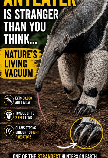 The Anteater Is Stranger Than You Think… Nature’s Living Vacuum 😳🐜 📄 TikTok Description: This video features original educational wildlife commentary explaining the bizarre survival abilities of the giant anteater. From its incredibly long tongue to razor-sharp claws powerful enough to fight predators, this animal is one of the strangest hunters on Earth. Watch till the end… because the anteater’s defense strategy is absolutely wild. #anteater #wildlife #animalfacts #nature #weirdanimals