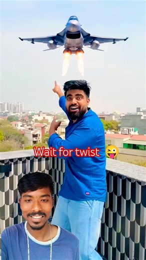 Flying Jet Prank 😂🔥 End tak dekho 😱 #shorts #greenscreen #reaction