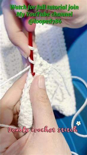 Double crochet stitch #crochet #crochetpatterns #diy #beginnersstitch #crochetpattern #knitting #fyp