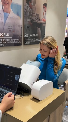 4.8K views · 40 reactions | @sophierankin tries the Visionplus. An AI-powered health screening exam in just 3 minutes. | Vision Express Philippines | Facebook