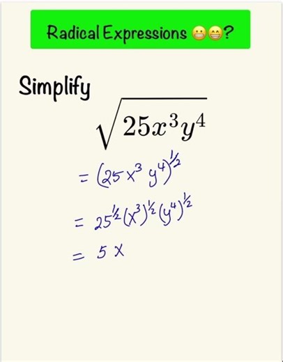 How To Simplify Radical Expression And Exponents | #algebra