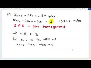 Non Homogeneous difference equations (Constant Particular type)
