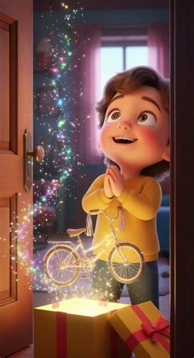 Surprise Bicycle Gift Story for Kids 🚲 | Moral Stories #shorts