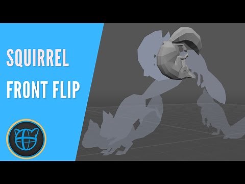 Front Flip Animation with the Squirrel Rig from the Alive! course