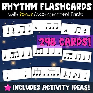 Rhythm Flashcards for Elementary Music - Sight-Reading Classroom Activity