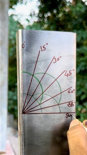 🔥 SECRET Degree Marking Trick Using a String! 🤯 [0°-90° Hack] #shorts #tech #fabrication