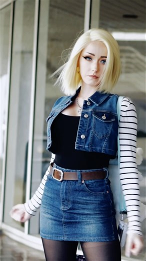 ✨Android 18 cosplay from Dragonballz by Kawaiiqueen (ig) at Anime los Angels 2026 #dragonballz