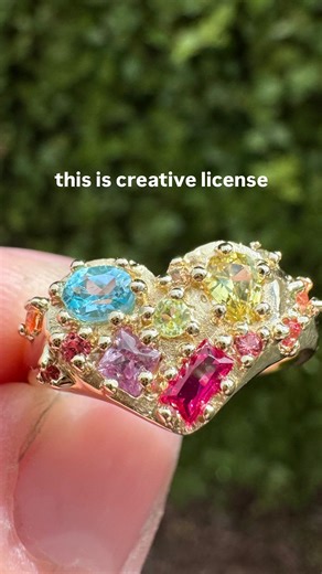 Kirsty | fingerprint jewellery & gemstones that tell your story on Instagram: "mi corazón!!! my love for heart shaped jewellery lives on… but make sure it’s colourful and feels like confetti! this one pushed my limits and I’m forever grateful that I have customers who give me opportunities to test those boundaries. This 9ct yellow gold heart with so many colourful gemstones was absolutely a highlight of my year 💛 #oneofakindjewellery #jewelleryartist #statementring"