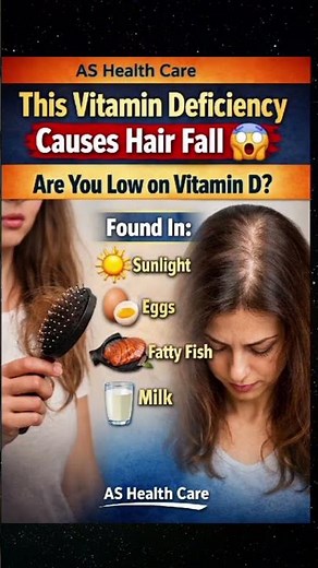 This Vitamin Deficiency Causes Hair Fall 😱 | Vitamin D#health #lifestyle