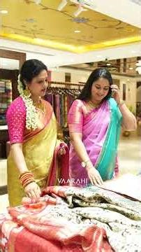 Actress Rasi garu visited Vaarahi Silks to purchase sarees for a return-gift function at her home|