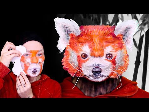 Red Panda makeup inspired by Turning Red movie magic
