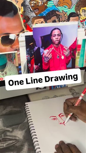 ArtWork Kirk on Instagram: "#OneLineDrawing #NYC #KayFlock"