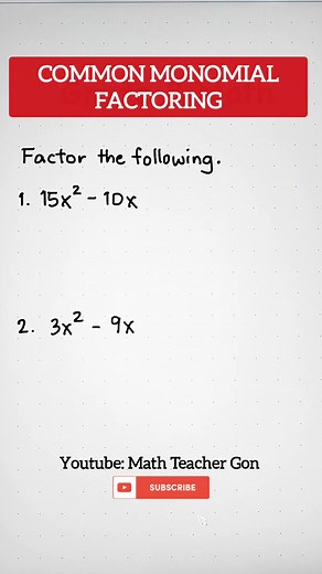 How to Factor Polynomials? Grade 8 Math #mathteachergon #mathtutor #teachergon #mathematics #math #factoring #polynomials #grade8