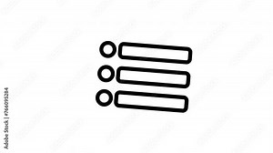 Menu animated icon with alpha channel. Perfect for project and Explainer Video