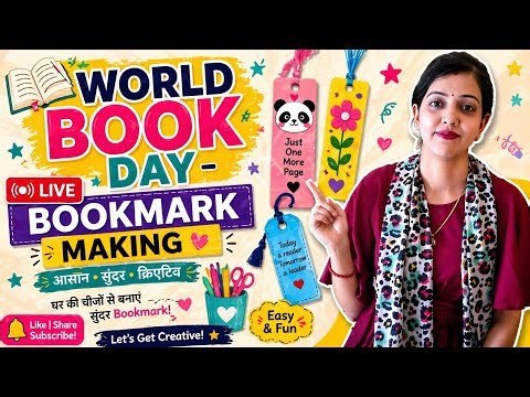 World Book Day 📚 / Bookmark 🔖 DIY / @artlifeakansha
