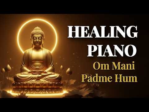 Om Mani Padme Hum 1.5 Hour | Calm Your Mind & Emotional Healing | Piano Female Voice