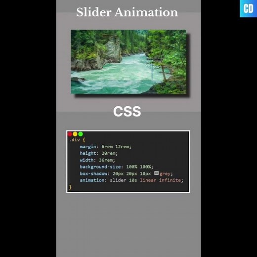 Image slider Animation using HTML and CSS