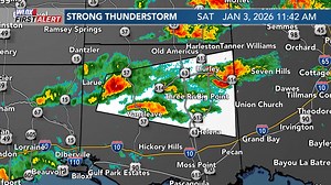 A strong storm will impact the areas highlighted below. This storm may be capable of strong gusty winds, frequent lightning, and torrential downpours. Interactive radar: wlox.com/weather/radar | WLOX First Alert Weather