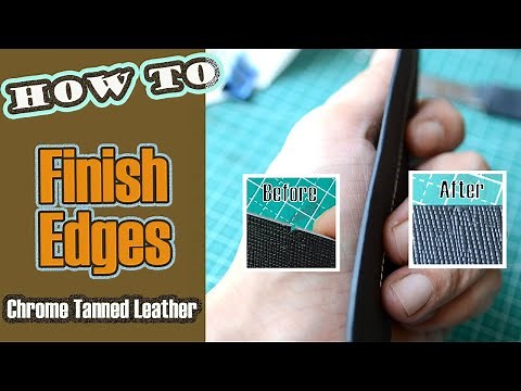[Leather craft ] How to finish leather edges ( chrome tanned ) Leathercraft | Leather work (2021)