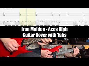 Iron Maiden - Aces High - Guitar Cover w/ Play-Along Tabs