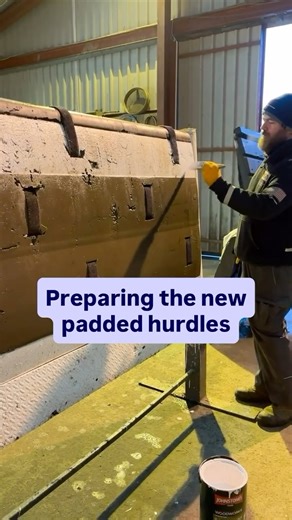 The grounds team have been hard at work preparing the new padded hurdles for the upcoming season. Here’s a little look at how they’ve been getting on… Tickets for all of our 2026 fixtures, which begins on Weds 22nd April, are on sale at perth-races.co.uk #PerthRaces | Perth Racecourse