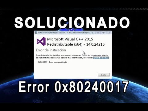 Solucionar el Error 0x80240017 Microsoft Visual C++ 2015 Redistributable