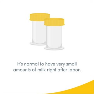 Your first milk, called colostrum, is the perfect food to nourish and protect your newborn. Your baby's stomach is only about the size of a cherry on day one, needing about 1 – 1 ½ teaspoons of nutrient-packed colostrum during each feeding! | Medela Global