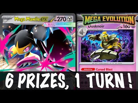 Mega MAWILE ex: Get All 6 Prizes in One Turn ! PTCGL Gameplay (MEGA EVOLUTION)