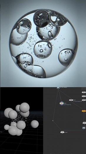 Bubble render so satisfying it's addictive #3danimation #houdini #vfx #breakdown
