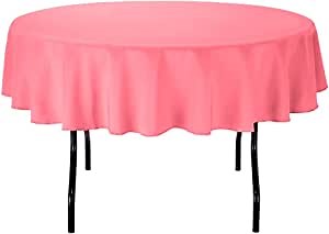 Amazon.com: LinenTablecloth Round Polyester Tablecloth, 70-Inch, Coral : Home & Kitchen