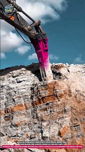 Hydraulic Rock Breaker Hammer 1500 BPM 1200 J Impact Force Excavator Mounted Stone Demolition Tool