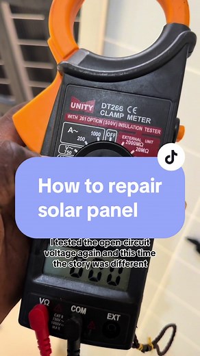 Repairing Solar Panels Damaged by Lightning Strike