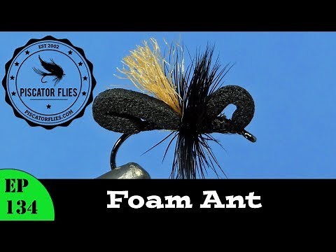Tying a Simple Foam Ant Fly Pattern for Terrestrial Fly Fishing - EP 134 PF #PiscatorFlies